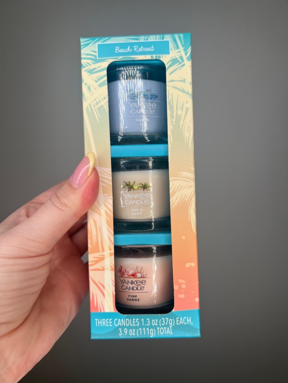Yankee Candle Mini Trio - Ocean Air, Sun & Sand, Pink Sands